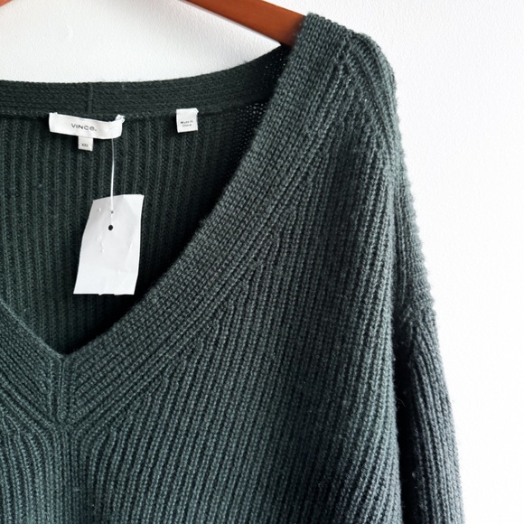 **SOLD** Vince Wool & Cashmere Ribbed V-Neck Sweater - Picture 7 of 11